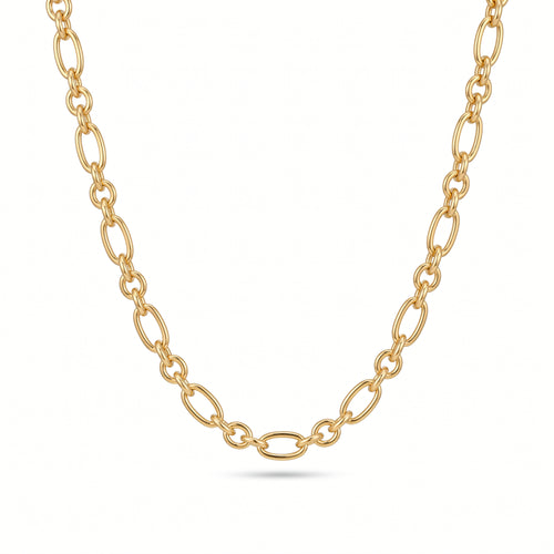Halskette 925 Silber vergoldet Anker oval | Splendido Schmuck