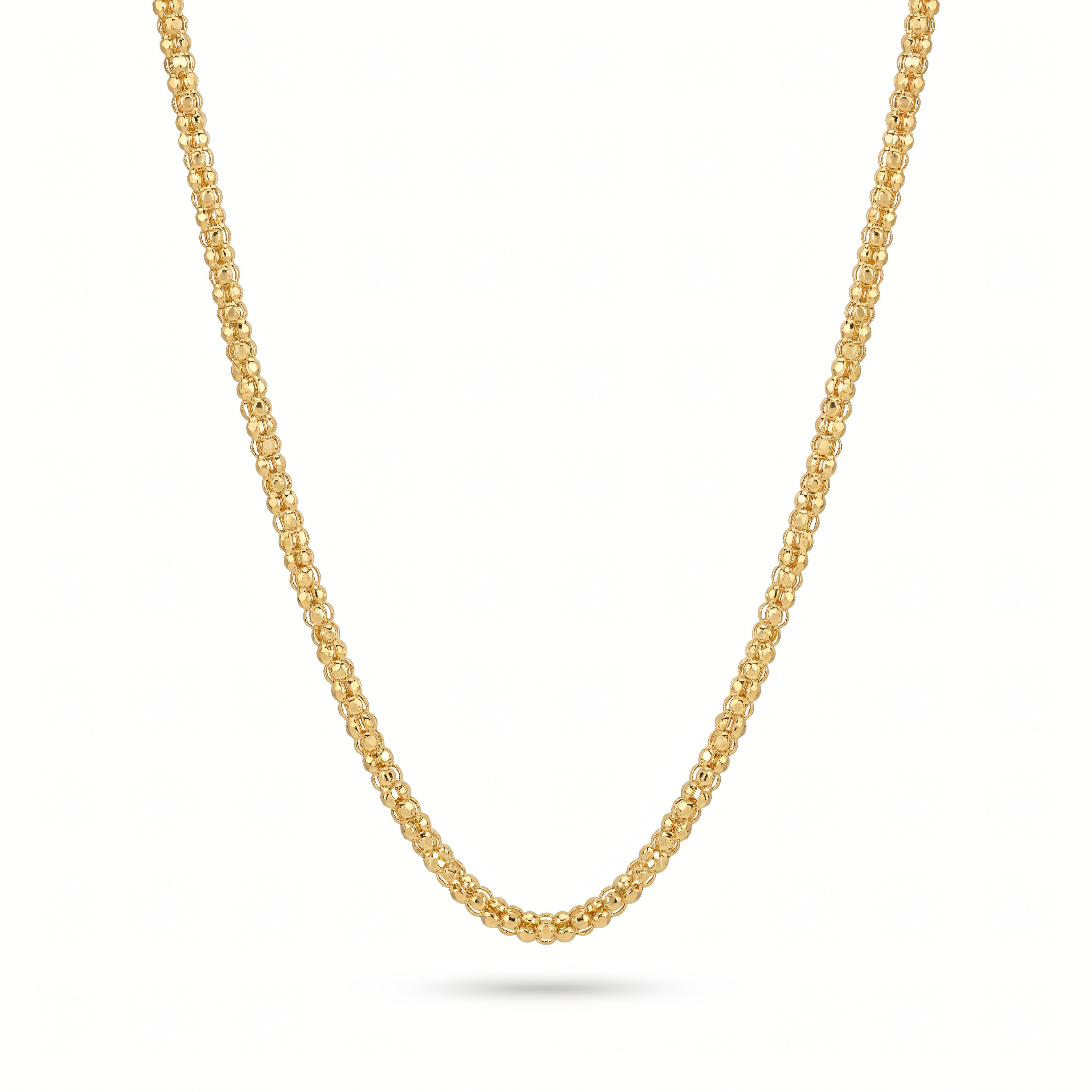 Halskette 925 Silber vergoldet Popcorn | Splendido Schmuck