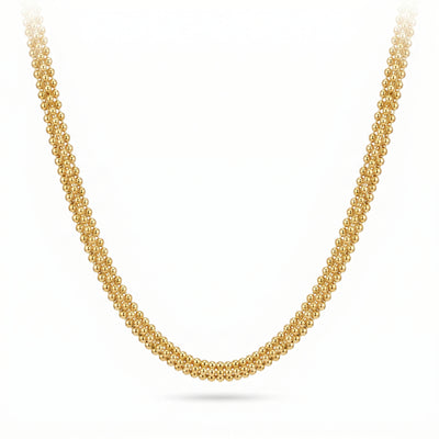 Halskette 925 Silber vergoldet Mondkugelkette tubular | Splendido Schmuck