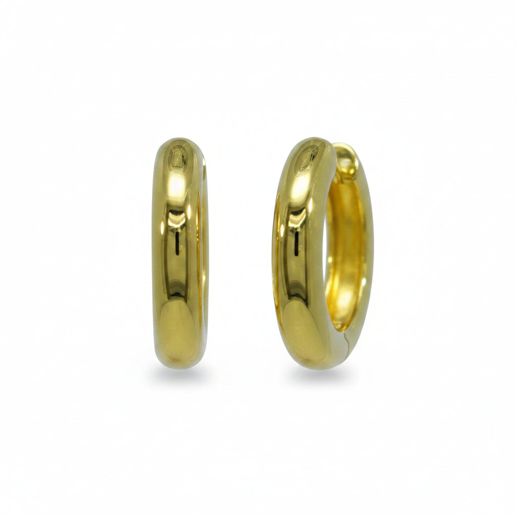Creolen 925 Silber Vergoldet Gewölbt Voluminös – Splendido – photo produit