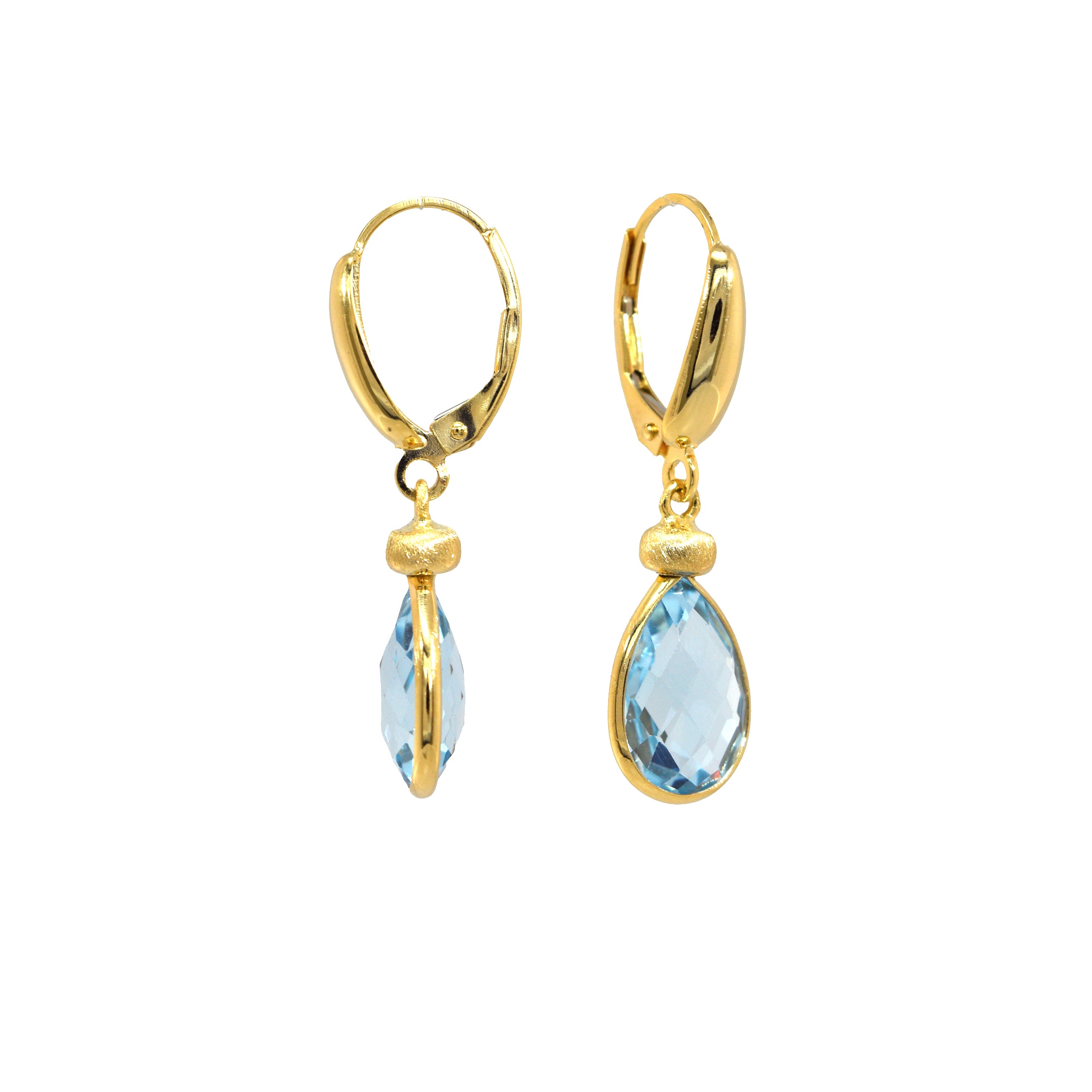 Orecchini in oro 14K con topazio