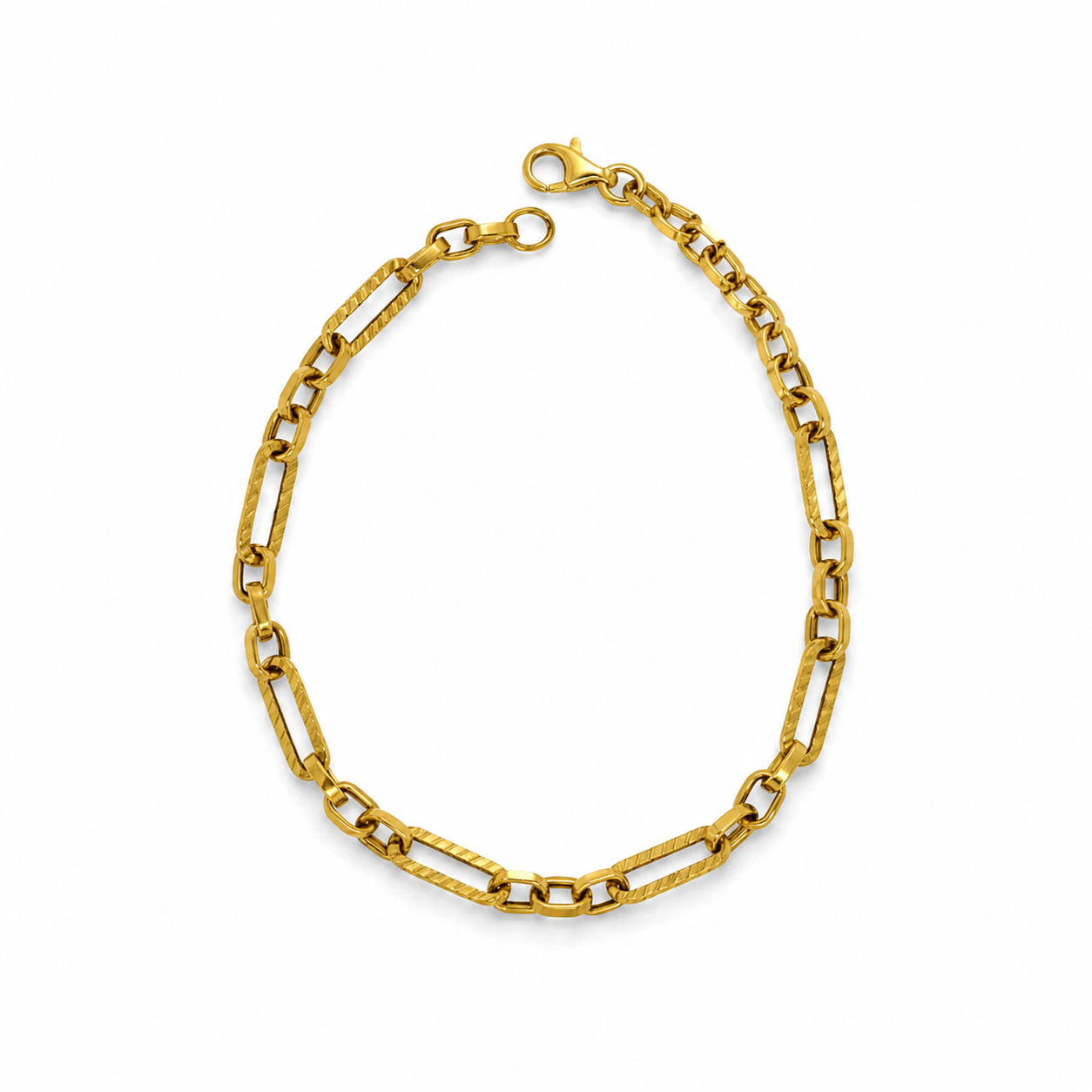 Armband 585 Gelbgold Gliederstruktur Satiniert | Splendido Schmuck