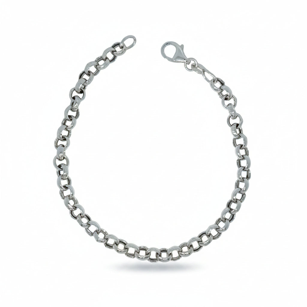 Armband 925 Silber Rhodiniert Runde Glieder – Splendido – product photo