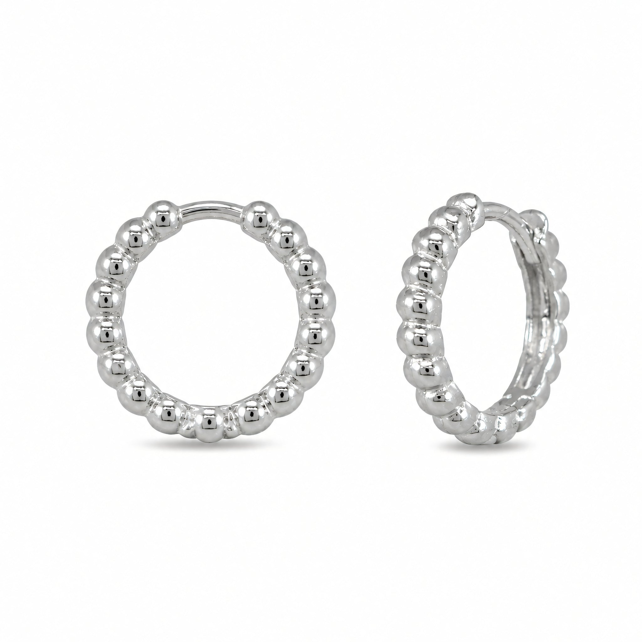 Creolen 925 Silber Bead-Look Kugelstruktur | Splendido Schmuck