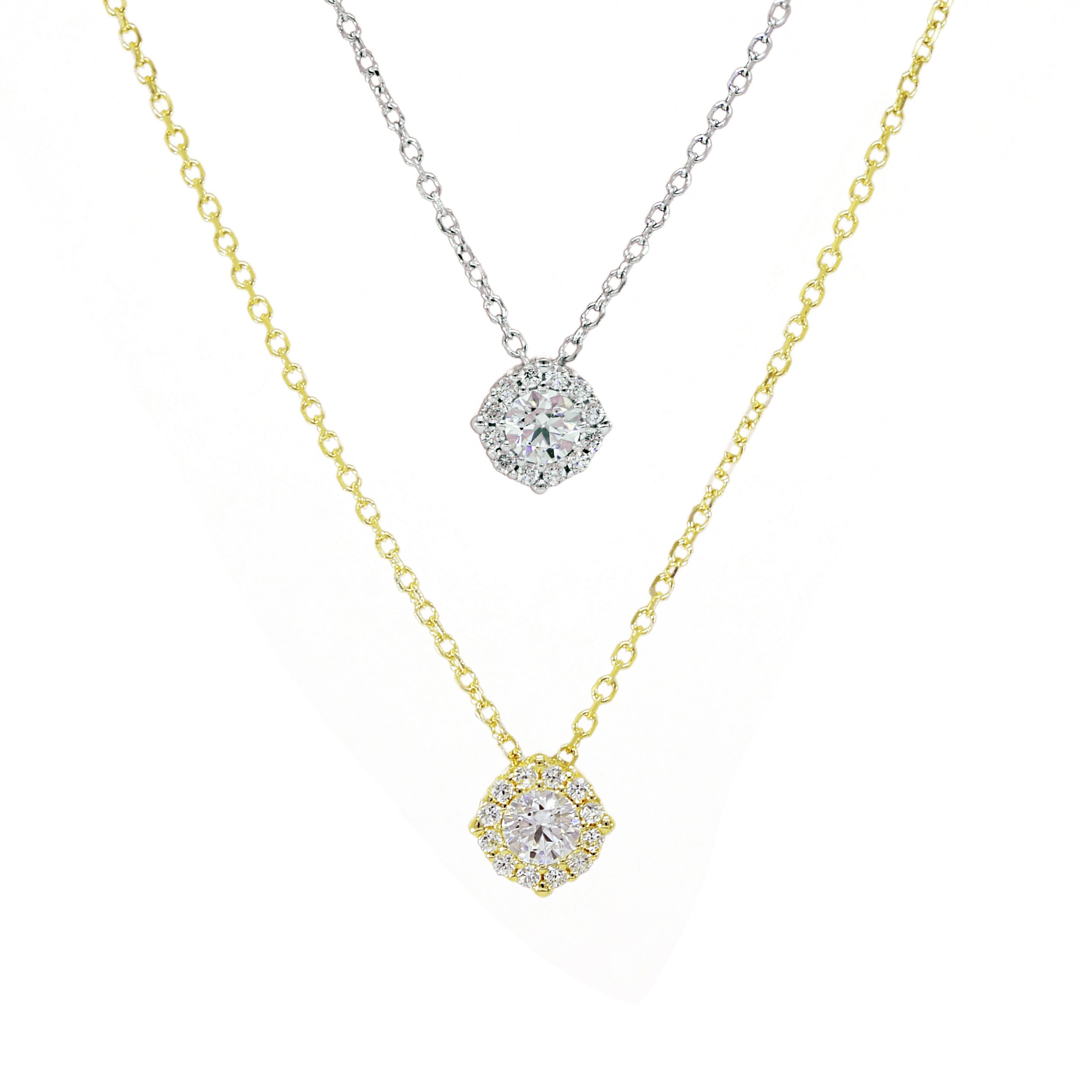 Goldkette 14Kt.mit Zirkonia