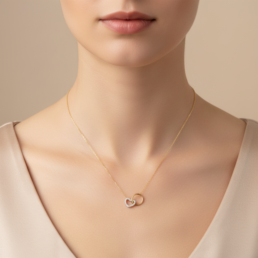 Catena in oro 14K con zirconi