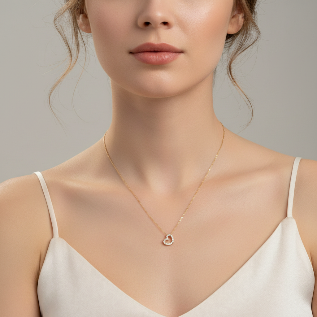 Catena in oro 14K con zirconi