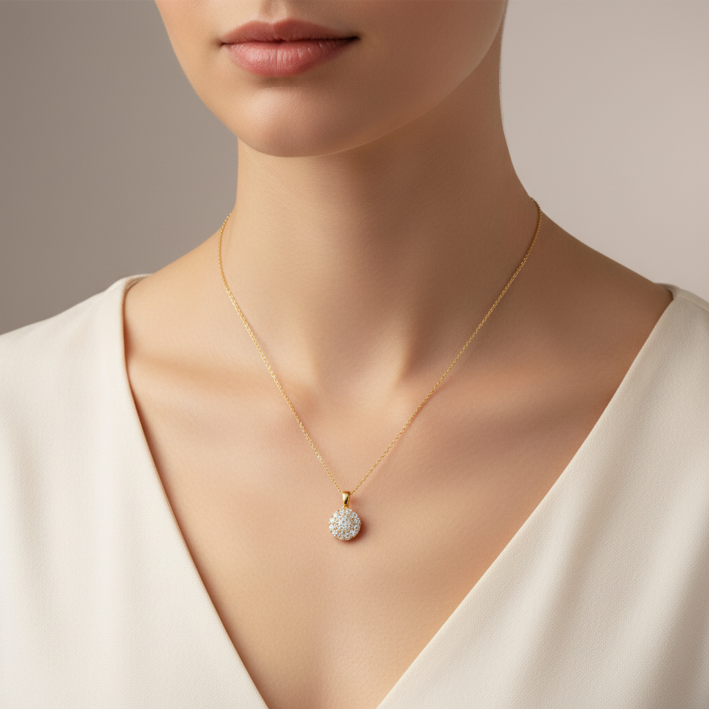 14K gold chain with zirconia