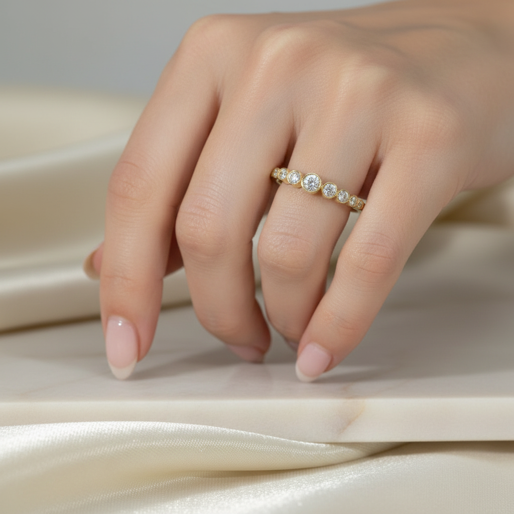 Goldring 14Kt. mit Brillant 0,25 ct.