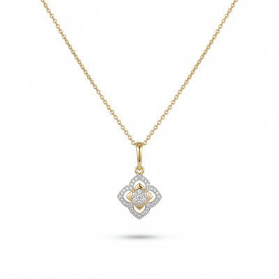 Collier 585 Gelbgold Anhänger mit Brillant 0,08 ct – Splendido – product photo
