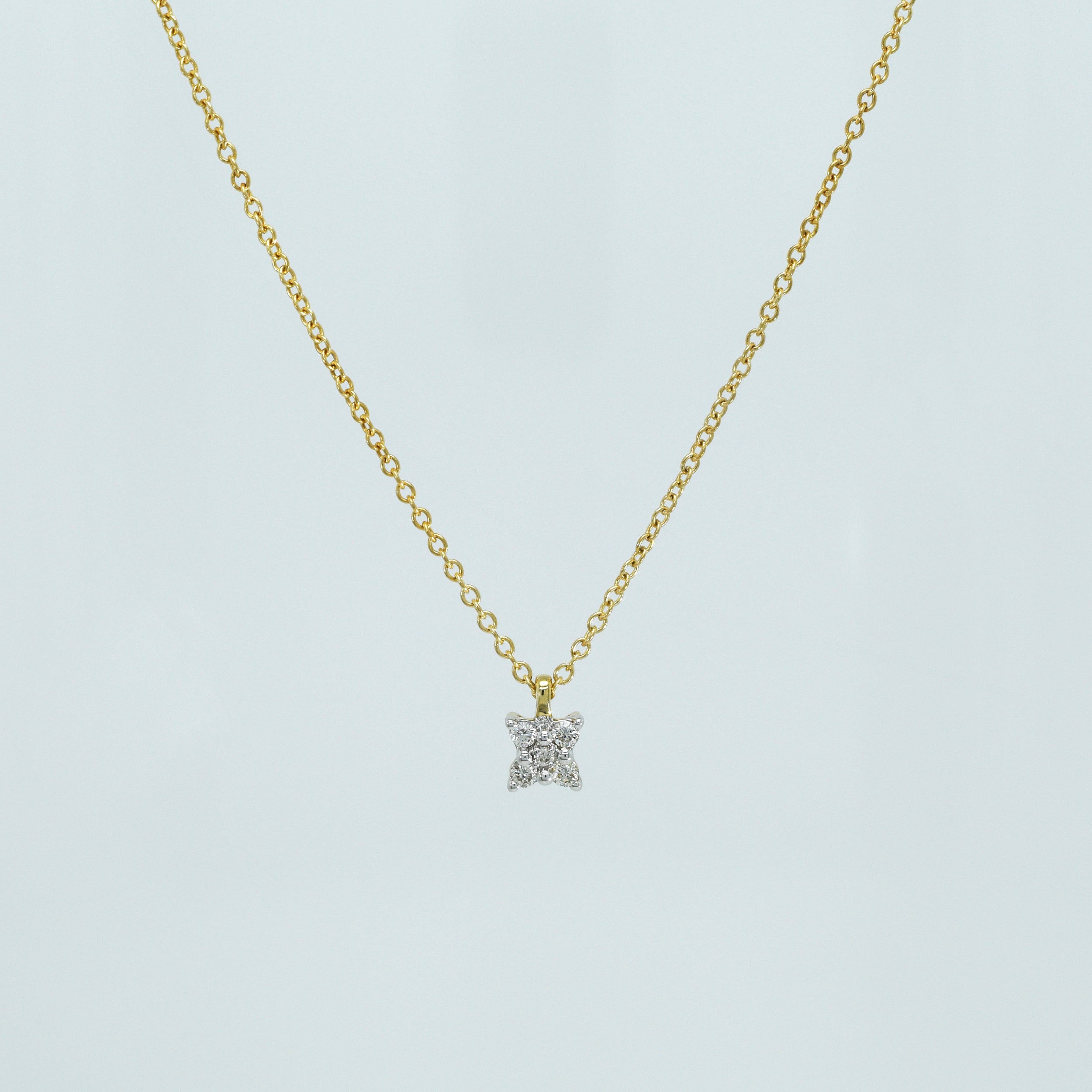 Catena in oro 14K con diamante