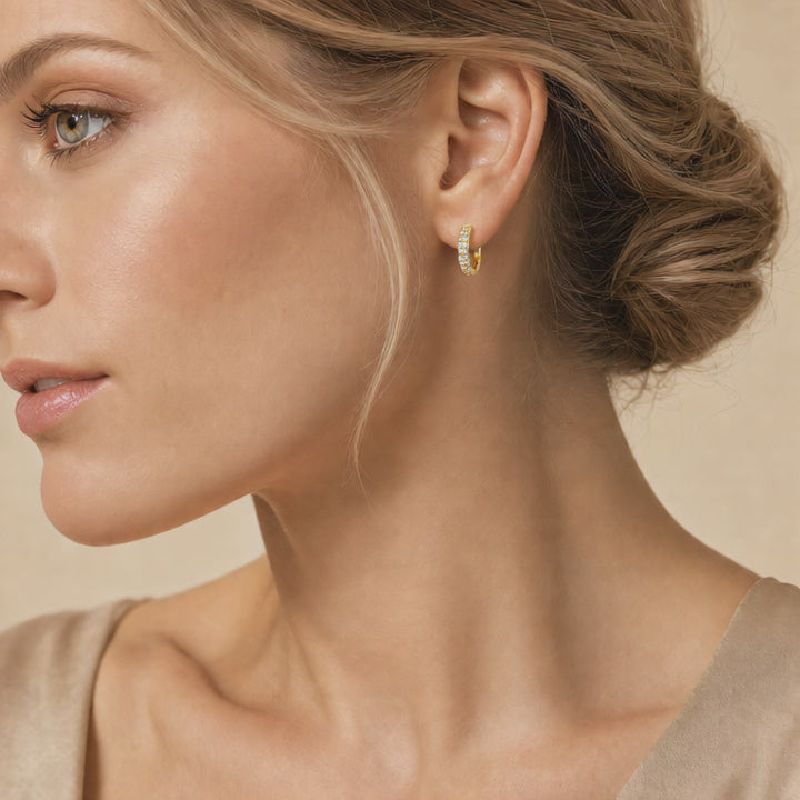 Creolen 585 Gold Zirkonia zweireihig – Splendido – Produktvideo