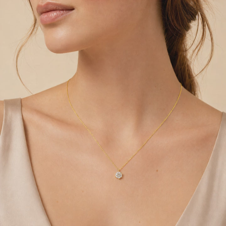 Halskette 585 Gold Zirkonia Solitärstein – Splendido – Produktvideo