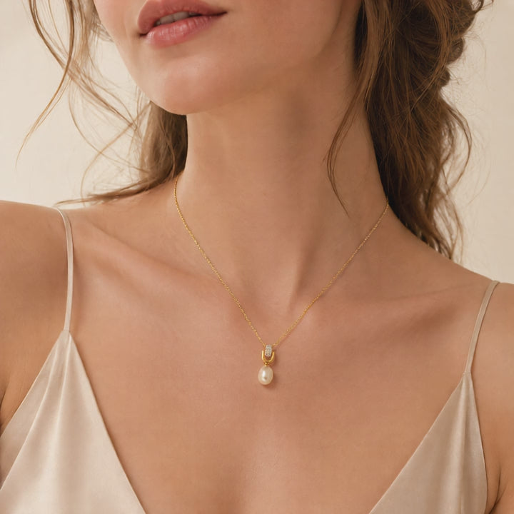 Collier 585 Gelbgold Perle Brillant – Splendido Schmuck – Produktvideo