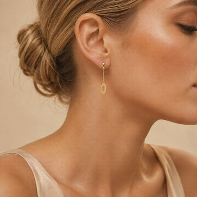 Ohrringe 585 Gelbgold Ovalglied Gliederkette – Splendido Schmuck – Produktvideo