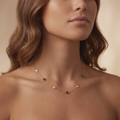 Collier 585 Gelbgold Rauchquarz facettiert – Splendido – Produktvideo