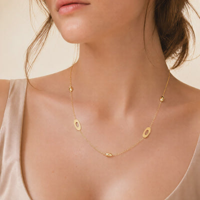 Halskette 585 Gelbgold offene Ovalelemente – Splendido – Produktvideo