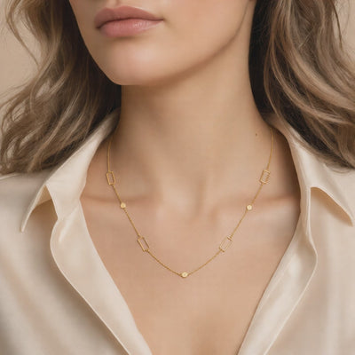 Collier 585 Gelbgold rechteckige Elemente – Splendido – Produktvideo