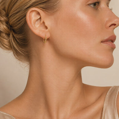 Ohrringe 585 Gelbgold ovale Goldperlen – Splendido – Produktvideo
