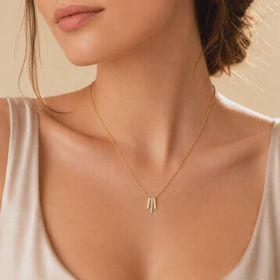 Halskette 585 Gelbgold Zirkonia bewegliche Anhänger – Splendido – Produktvideo