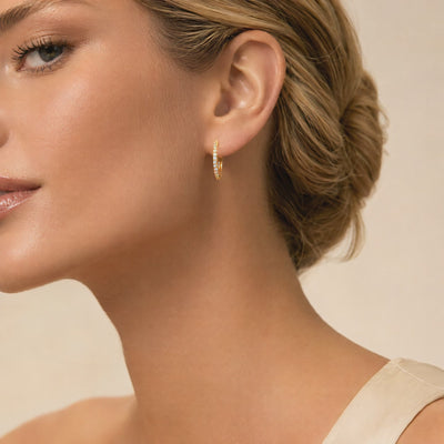 Creolen 585 Gold Zirkonia einreihig – Splendido – Produktvideo